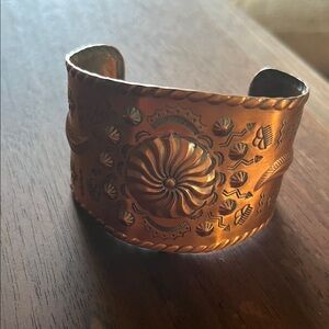Southwest Copper Cuff | Vintage | Solid copper lThunderbird| Native American